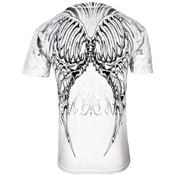 Rebel Saint by Affliction Men's T-Shirt Fracture Biker Tattoo S-5XL - Picture 3 of 8